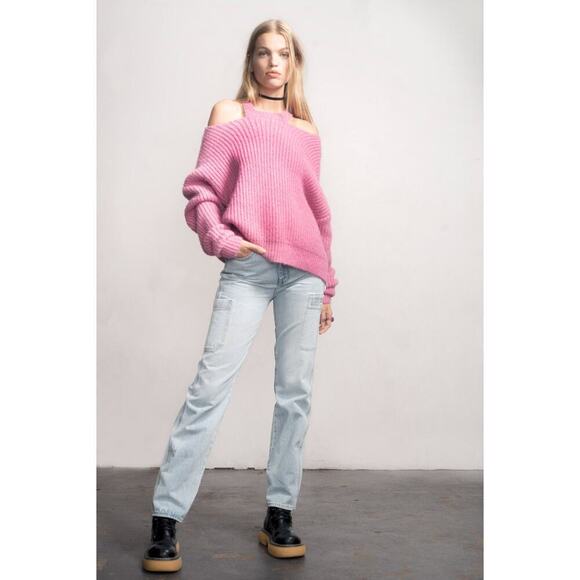 Pistola Pink Eva Pullover W/ Neck Slits in Pink Sz XS - Picture 9 of 9